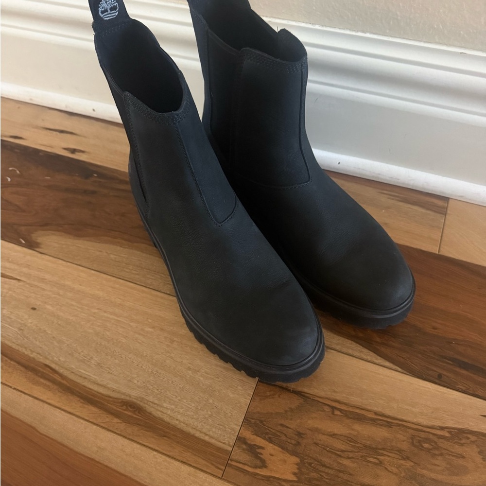 Timberland Black Chelsea Slip-On Work Boots Womens 9.5